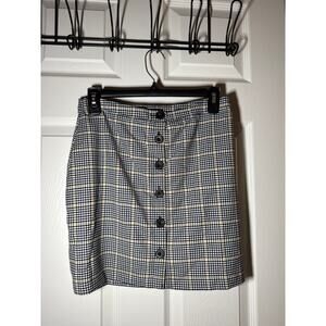 Abercrombie and Fitch Plaid Button Up Mini Skirt